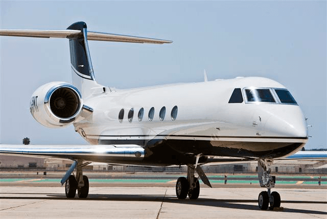 Gulfstream V exterior on an airport ramp in the 2014 archive